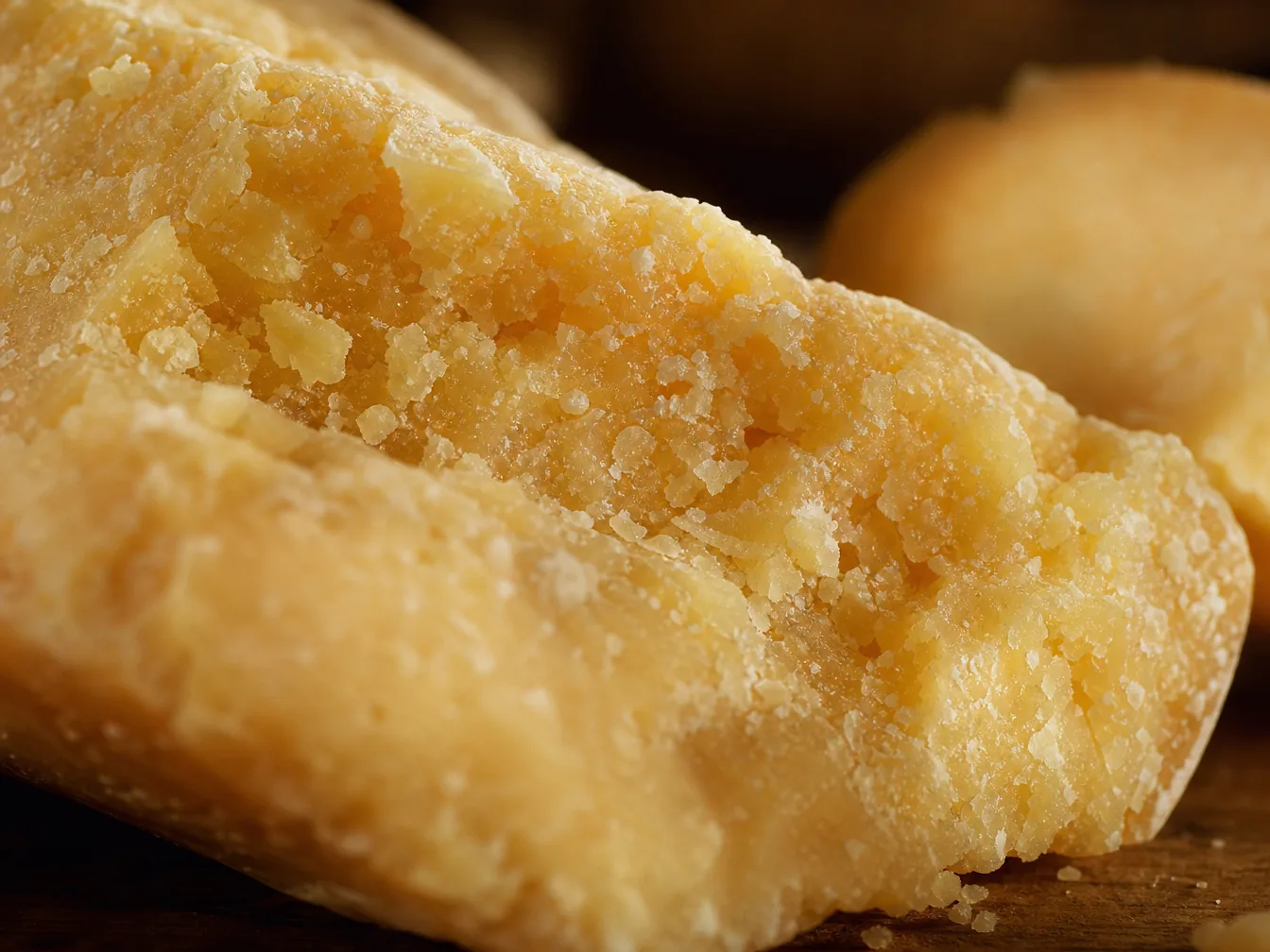 Les cristaux blancs dans le Parmigiano Reggiano affiné sont de la tyrosine, un acide aminé, et non du sel